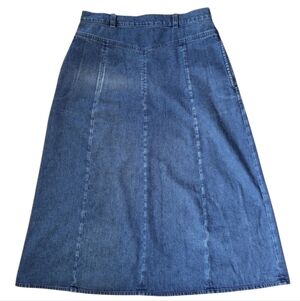 SZ10 Orvis Blue Jean A-Line Skirt Denim